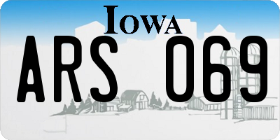 IA license plate ARS069