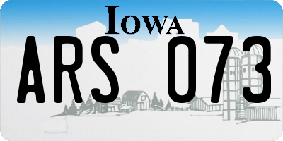 IA license plate ARS073