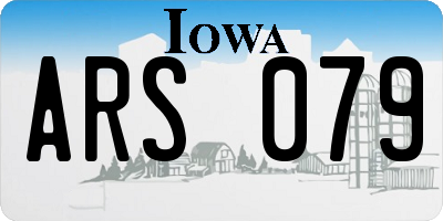 IA license plate ARS079