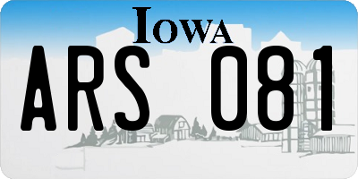 IA license plate ARS081