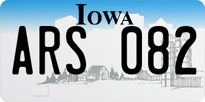 IA license plate ARS082