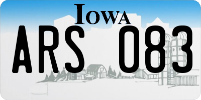 IA license plate ARS083
