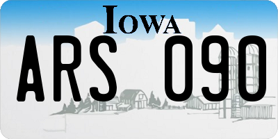 IA license plate ARS090