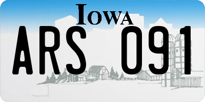 IA license plate ARS091