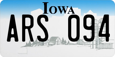 IA license plate ARS094
