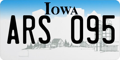 IA license plate ARS095