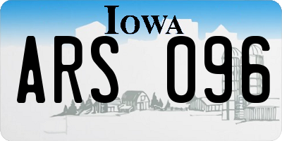 IA license plate ARS096