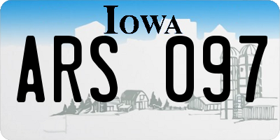 IA license plate ARS097