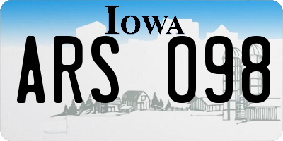 IA license plate ARS098