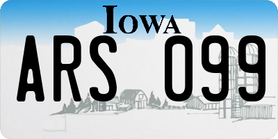 IA license plate ARS099
