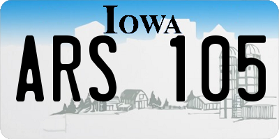 IA license plate ARS105