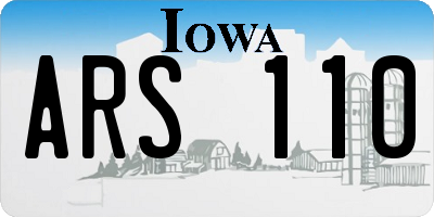 IA license plate ARS110