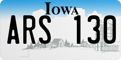 IA license plate ARS130