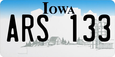 IA license plate ARS133