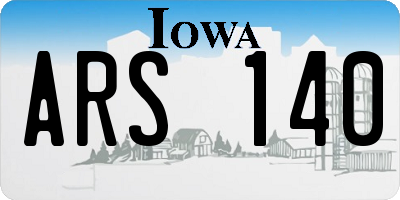 IA license plate ARS140