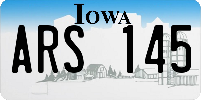 IA license plate ARS145