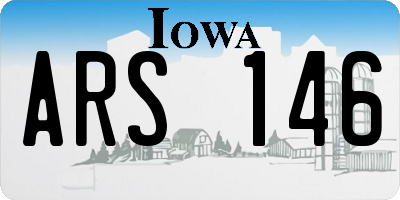 IA license plate ARS146