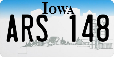 IA license plate ARS148