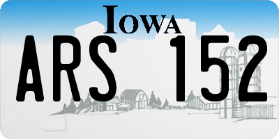IA license plate ARS152