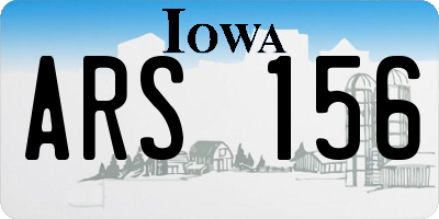 IA license plate ARS156