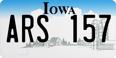 IA license plate ARS157