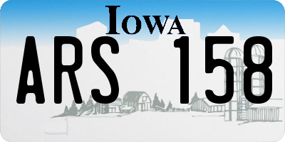 IA license plate ARS158