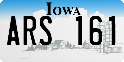IA license plate ARS161