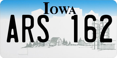 IA license plate ARS162