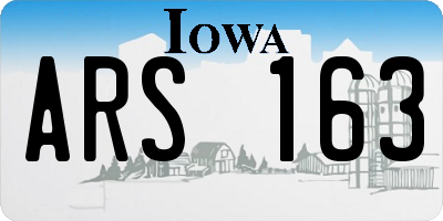 IA license plate ARS163