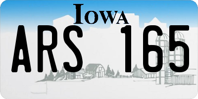 IA license plate ARS165