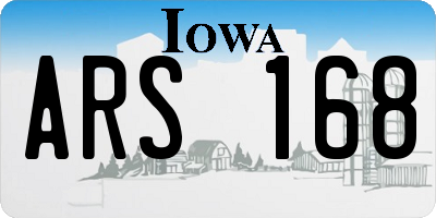 IA license plate ARS168