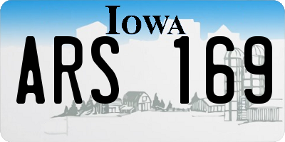 IA license plate ARS169