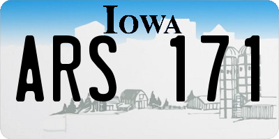 IA license plate ARS171