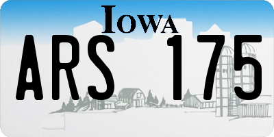 IA license plate ARS175