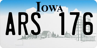 IA license plate ARS176