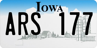 IA license plate ARS177