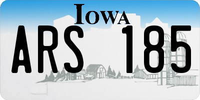 IA license plate ARS185
