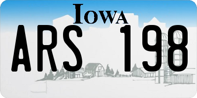 IA license plate ARS198
