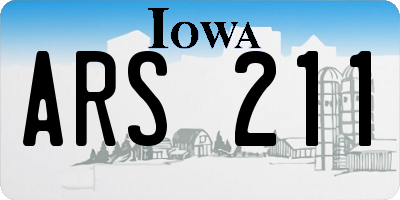 IA license plate ARS211