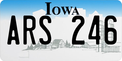 IA license plate ARS246