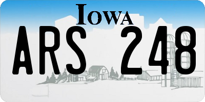 IA license plate ARS248