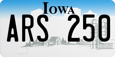 IA license plate ARS250