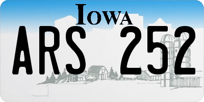 IA license plate ARS252