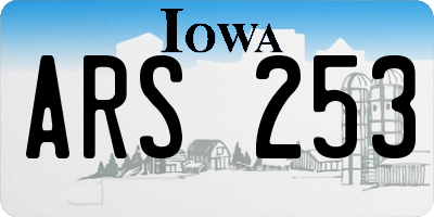 IA license plate ARS253