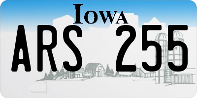 IA license plate ARS255