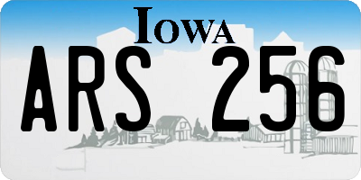 IA license plate ARS256