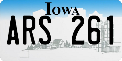 IA license plate ARS261