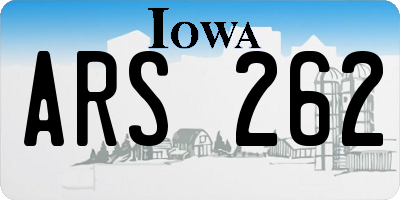 IA license plate ARS262