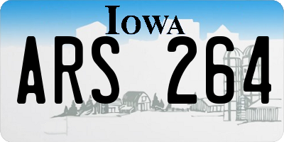 IA license plate ARS264