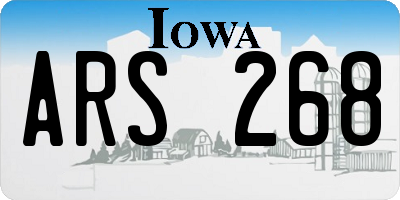 IA license plate ARS268